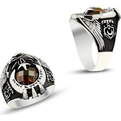 925 Silver Turkish Naval Forces Rings for Men
