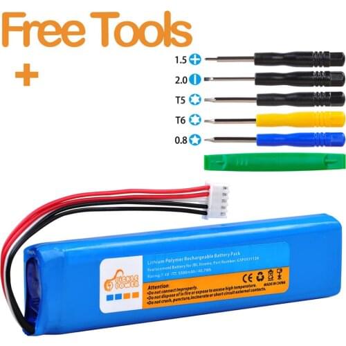 5500mAh Battery GSP0931134 for JBL Xtreme Battery Speaker Battery with Install Tools