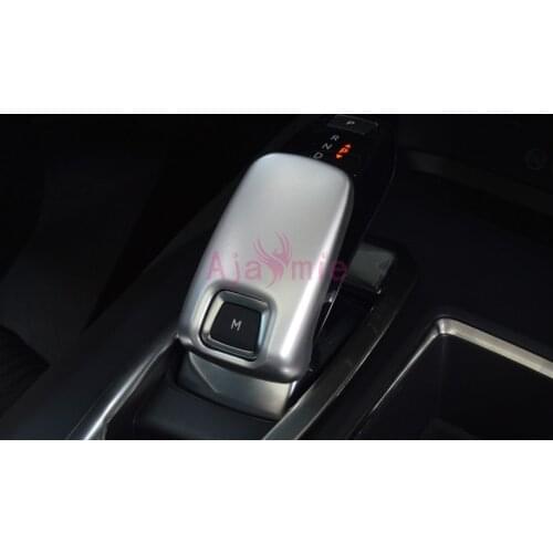 Accessories For Peugeot 5008 3008 GT 2017 2018 Interior Silver Color Gear Knob Cover Panel frame Chrome Car Styling