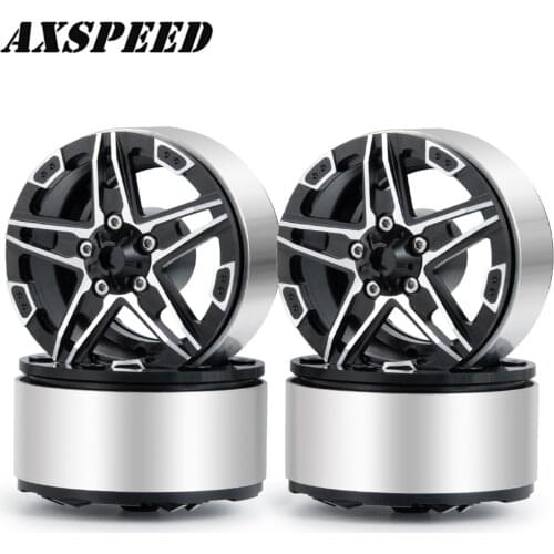 AXSPEED 1.9 Inch RC Wheel Hub Alloy Beadlock Wheel Rims for 1/10 SCX10 CC01 D90 TRX-4 RC Crawler Car Parts