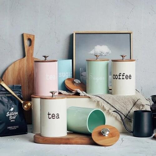 Semi-handmade Food Jar Original Wrought Iron Storage Tank Set Wholesale Exquisite Small Fresh Storage Jar