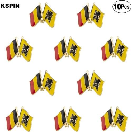 Belgium & FLANDERS Lapel Pin Flag badge Brooch Pins Badges 10Pcs a Lot