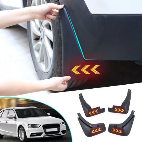 For Audi A4 B9 2016-2017 Car Fender For Audi A4 B8 2008-2013 Mud Flaps Splash Guards Auto Mudflap Reflective Mudguard Accessori