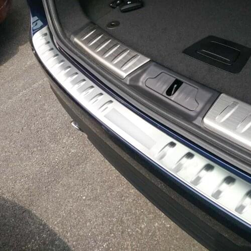 For Jaguar F-Pace f pace X761 2016 Car-styling Stainless Steel Rear Trunk Door Inner Rear Bumper Protector Cover Plate Trim 2pcs