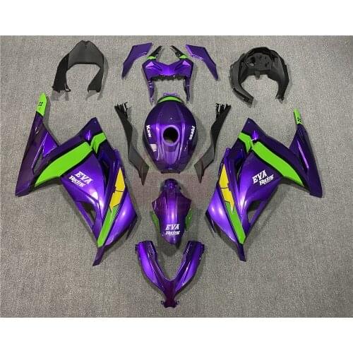 For Kawasaki NINJA300 Ninja 300 EX300 2013-2017 Motorcycle ABS Plastic High Quality Body EVA Purple Fairing Kit 13 14 15 16 17