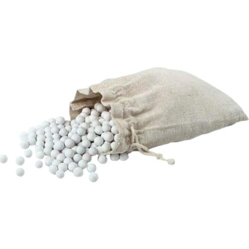 Pie Baking Beans Beads Press Stone Weight with Storage Drawstring Bag Food Grade Ceramic High Temperature Resistance Steam