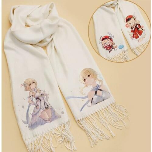 Anime Game Genshin Impact Cotton Scarves Cosplay Autumn Winter Soft Scarf Shawl Gift Costume Accessories CHRISTMAS Gifts