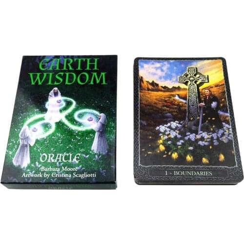 Earth Wisdom Oracle Cards Full English 32 Cards Deck Tarots Mysterious Divination Family Party Board Game Dropshipping