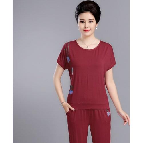 Summer Sporting Two Piece Set Women Casual Loose Tracksuit Female T-shirt & Pants Suit Sets Womens Clothes Plus Size Sports Sets