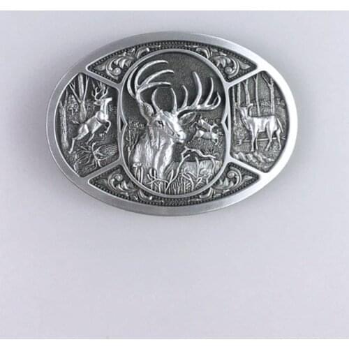 New Vintage Western Deer Hunter Hunting Belt Buckle also Stock in US Free Shipping BUCKLE-WT151AS