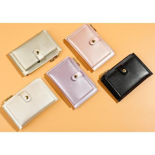 2021 New Women Wallets Small Money Purses Designer Zipper Wallet Fashion Pearlescent Laser Women Multi-Card Purse Coin Purse