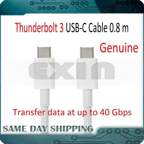 Genuine New for Apple Thunderbolt 3 USB-C Type C Cable 0.8m Meter MQ4H2 Transfer Data at UP to 40 GBPs 100W