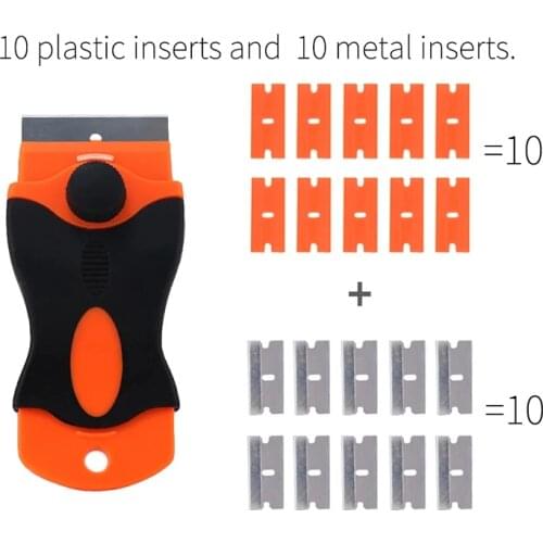 OCA UV Glue Cleaner Remover Scraper Knife for Phone LCD Touch Screen Tool Window Tint Scraper Repair Tool with+20pcs 1.5" Blade