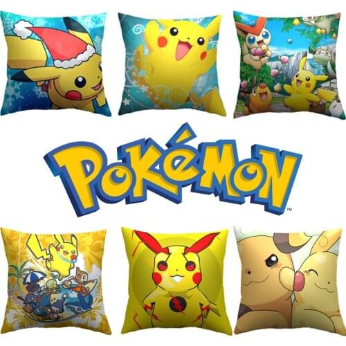 Pokemon Pikachu Hugging Pillowcase Anime Peripheral Cartoon Printing Home Office Sofa Cushion Pillow Case Childrens Gift