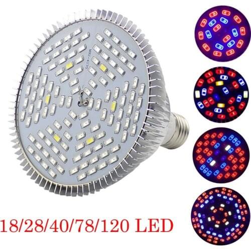 Full Spectrum Bulbs Grow Light Plant LED 120LED 78LED 40LED Hydroponic Lighting Indoor Flower Greenhouse Growth Lamp E27
