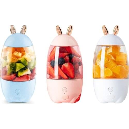 Portable Cute Rabbit Ears Electric Juicer Cup Household USB Charging Blender