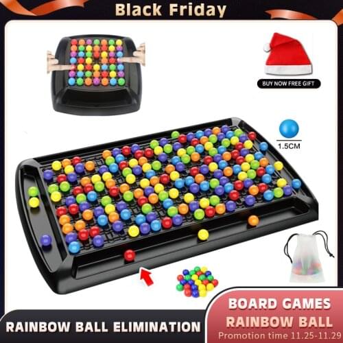 Rainbow Ball Elimination Board Games Montessori Busyboard Educational Antistress Magic Chess Interactive Toys For Kids