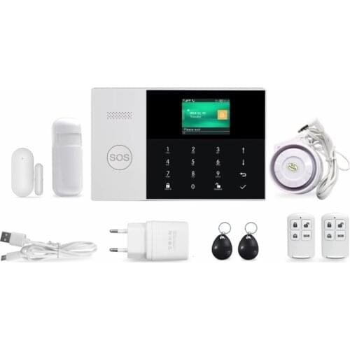 4G 3G GSM WiFi Alarm System Tuya Smart Life APP Control for Home Security Alarm with PIR Sensor Door Sensor Smart Alarm Kit