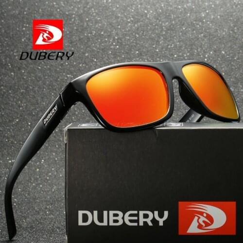 DUBERY Sunglasses Polarized Black Sunglasses Men Driving Shades Male Retro Sun Glasses For Men Summer Mirror Square Oculos D182