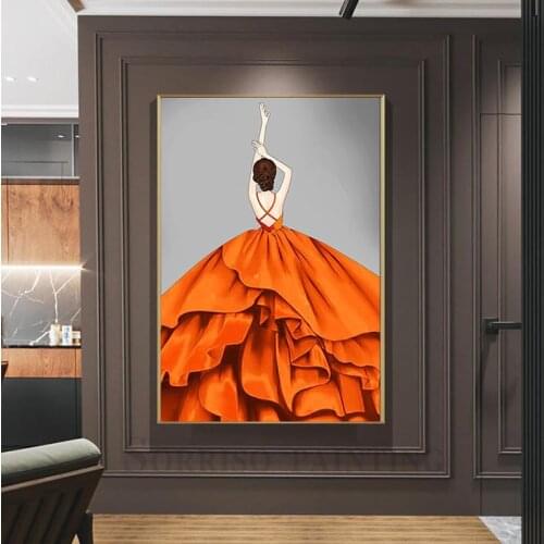 Modern Beautiful Girl Woman Dancing Canvas Painting Nordic Wall Art Posters And Prints Pictures Living Room Home Hallway Decor
