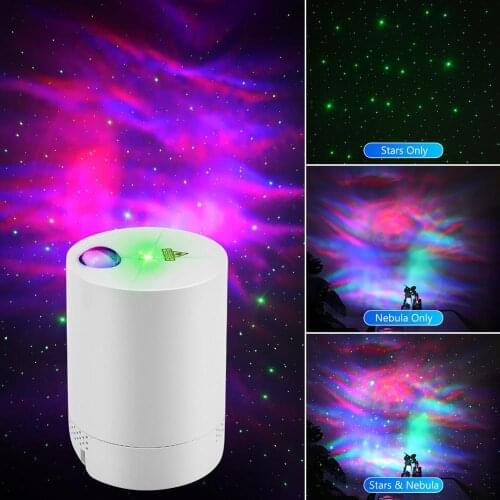LED Projector Lamp Rotating Night Light Colorful Nebula Cloud Lamp Atmospher Bedroom Beside Lamp Household Decorative Light