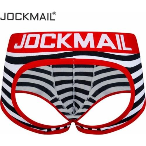 JOCKMAIL Brand Sexy Men Underwear Jockstrap Breathable Cueca Gay Boxerhombre Cotton Boxer Shorts Pants Low Waist Thongs Gstring