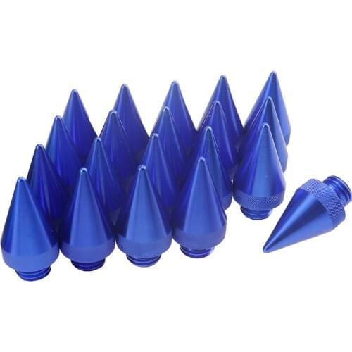 Universal Aluminum 12x1.5 Extended Tuner Wheels Spikes Spear Rims Lug Nuts Racing JDM Style Car Styling Tunning 20pcs/set