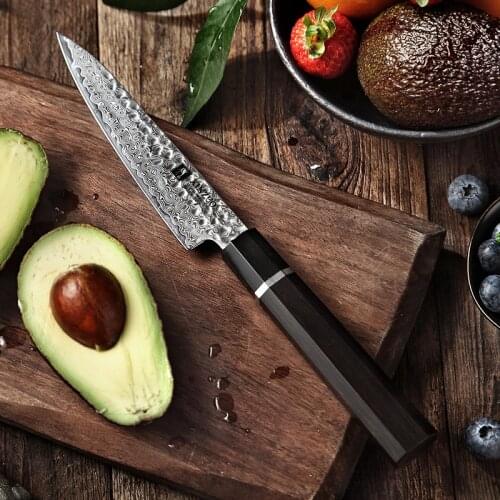 XINZUO 5" inches Utility Knife Japanese VG10 Damascus Steel Paring Knife New Arrival Ultra Sharp Peeling Fruit Kitchen Knives