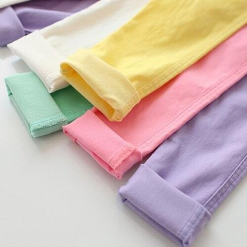 2020 Spring And Autumn Girls Pencil Pants Stretch Baby Footwear Slim Children Leggings