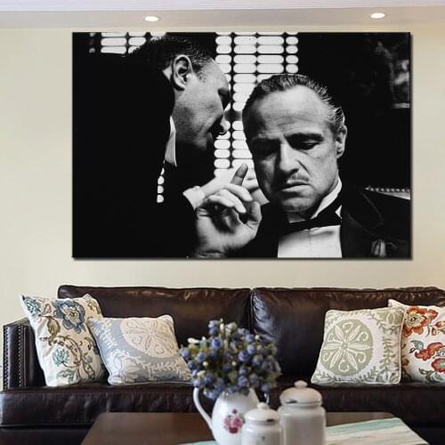 The Godfather Vintage Wall Posters And Prints Black And White Movie Photo Wall Art Canvas Prints Godfather Wall Paintings Decor