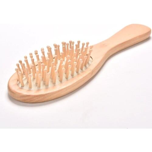 High Quality 1Pcs Massage Wooden Comb Bamboo Hair Vent Brush Brushes Hair Care and Beautiful SPA Massager Wholesale