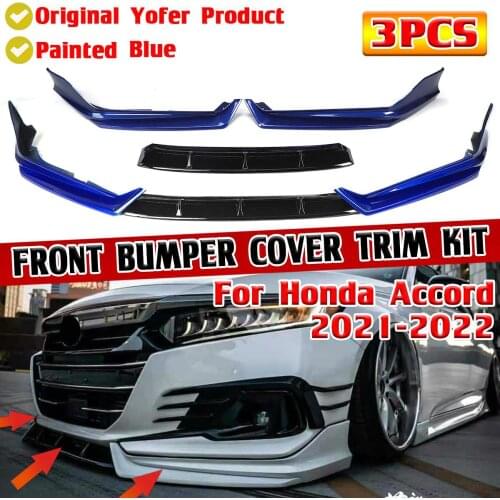 High Quality Front Bumper Lip Splitter For Honda For Accord 2021-2022 Front Lip Chin Bumper Body Kits Spoiler Diffuser Guard