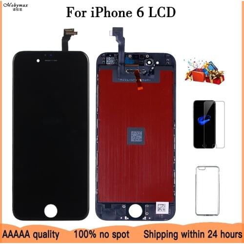 10PCS/LOT High Quality No Dead Pixel LCD For iPhone 6 lcd Screen Display Digitizer Replacement& Free Shipping via DHL