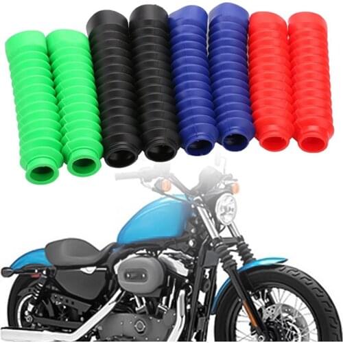 2Pcs Rubber New Motorcycle Front Fork Cover Gaiters Gators Boot Shock Protector Dust Guard for Off Road Pit Dirt Bike Motocross