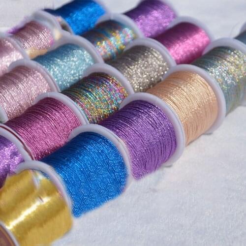 3/6/9/12 Shares of Gold and Silver Thread Woven Bracelet Necklace Line Winding Strands of Colored Handmade Material Bracelet