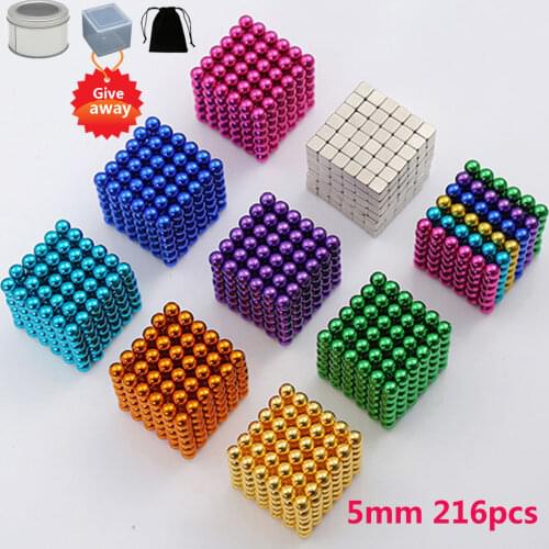 5mm New Neodymium Metal Magic DIY Magnet Magnetic Balls Blocks 5mm Cube Construction Building Toys Colorfull Arts Crafts Toy