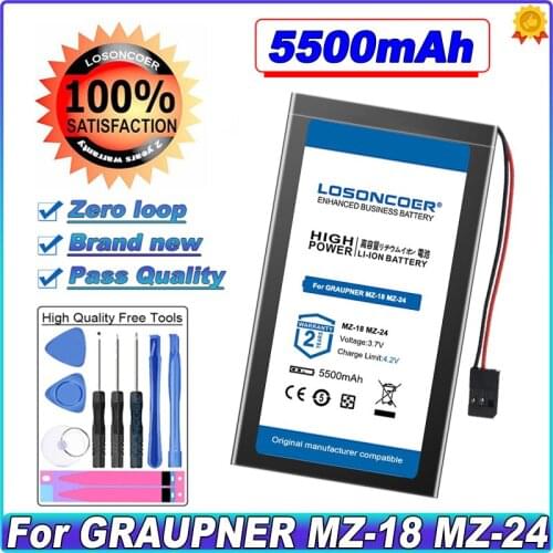 5500mAh Battery For GRAUPNER MZ-18 MZ-24 Model Aircraft Remote Controller Accumulator AKKU Batteries