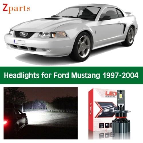 Car Bulbs For Ford Mustang 1997 - 2004 LED Headlight Headlamp Low High Beam Canbus Lights 12V Auto Lighting Accessories