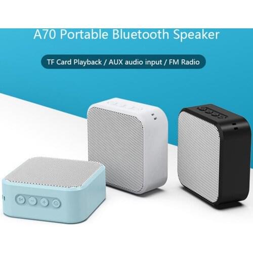 A70 Wireless Bluetooth Speaker Bluetooth 4.2 Subwoofer Music Player Loudspeaker Portable Bluetooth Speakers Support TF Card
