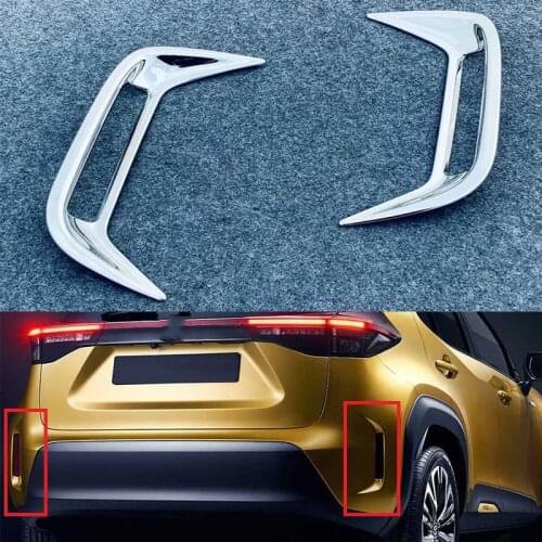 For Toyota Yaris Cross 2020 2021 Chrome Car Styling Rear Fog Lamp Cover Light Trim Overlay ABS Garnish Panel Frame