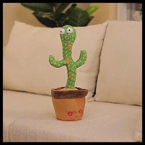 Electric Dancing Cactus Funny Singing Twisting Shake Songs Plush Toys Children Early Childhood Education Gift Table Decoration