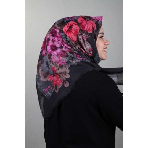 FOMARA SHİNE PATTERNED SILVERY LINEN SCARF-DESEN-05-RENK-13