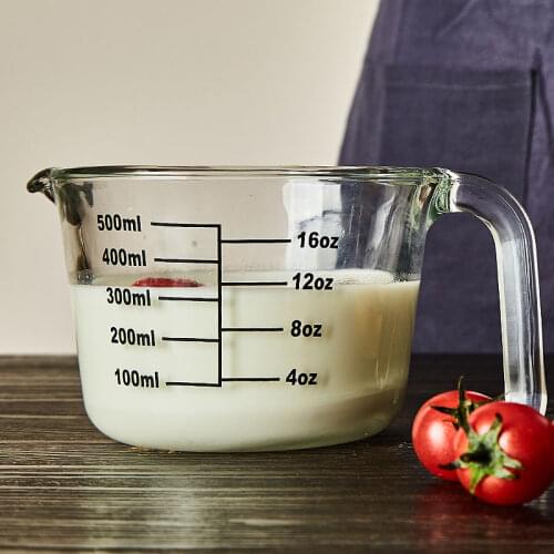 Pyrex glass graduated mug Home breakfast mug Measuring mug Baked milk mug Microwavable