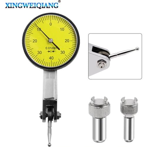 Accurate Dial Gauge Test Indicator Precision Metric with Dovetail Rails Mount 0-4 0.01mm Measuring Instrument Tool