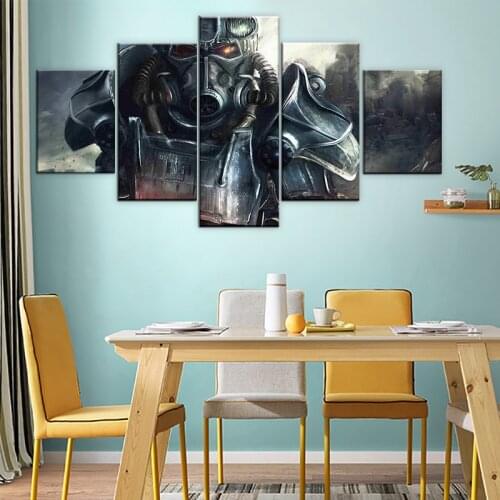 Canvas Painting Fallout 4 5 Pieces Wall Art Painting Modular Wallpapers Poster Print for living room Home Decor