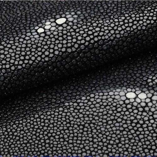 Genuine Stingray Skin Leather Hide Pelt Black Knife Handle Material Ray Fish Skin 4 inch 5 inch 6 inch leather craft