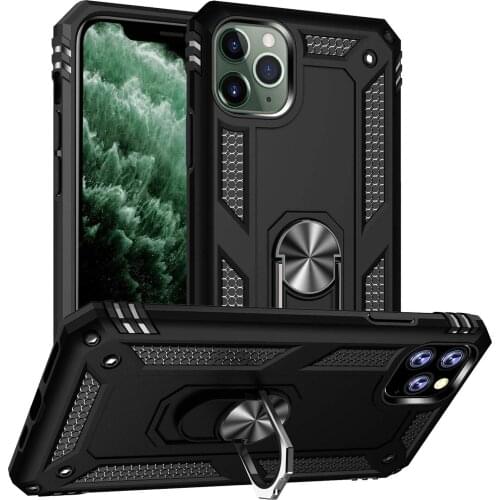 Magnetic Car Mount Phone Case for iPhone XR XS Max X 6 6S 7 8 Plus Shockproof Armor Case Finger Ring Holder Kickstand Back Cover