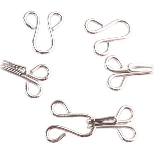 Metal hook + eye pant skirt bra underwear small hooks 30*15mm invisible button for skirt bra underwear Parts Accessories