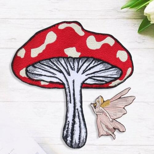 Mushroom Fairy Embroidery Patch Cloth Sticker Romantic Applique Garment Coat Decoration Apparel Accessories