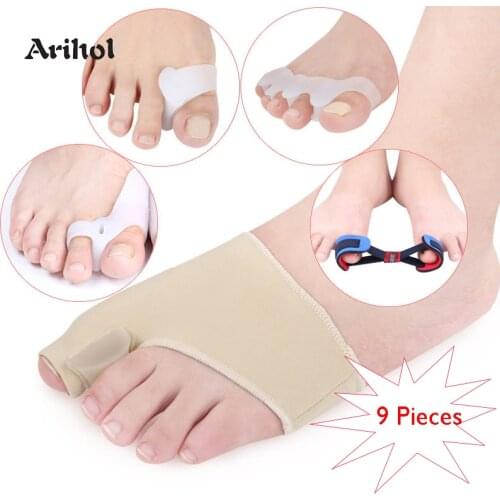 Foot Toe Orthopedic Bunion Corrector Kit Splints Big Toe Straightener Separator Hallux Valgus Corrector Feet Toe Exercise Strap